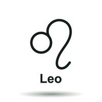 leo zodiaken tecken. platt astrologi vektor illustration på vit bakgrund.