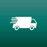 Lieferung LKW Vektor Illustration. schnell Lieferung Bedienung Versand Symbol. einfach eben Piktogramm zum Geschäft, Marketing oder Handy, Mobiltelefon App Internet Konzept