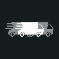 leverans lastbil logotyp vektor illustration. snabb leverans service frakt ikon. enkel platt piktogram för företag, marknadsföring eller mobil app internet begrepp