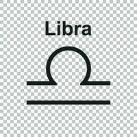 libra zodiaken tecken. platt astrologi vektor illustration på vit bakgrund.