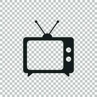 Fernseher Symbol Vektor Illustration im eben Stil isoliert auf isoliert Hintergrund. Fernsehen Symbol zum Netz Seite? ˅ Design, Logo, Anwendung, ui.