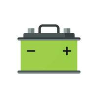 Auto Batterie eben Vektor Symbol isoliert auf Weiß Hintergrund. Auto Akkumulator Batterie Energie Leistung Illustration.