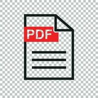 pdf herunterladen Vektor Symbol. einfach eben Piktogramm zum Geschäft, Marketing, Internet Konzept. Vektor Illustration auf isoliert Hintergrund.