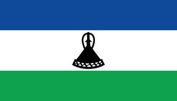 Lesotho Flagge Symbol im eben Stil. National Zeichen Vektor Illustration. politisch Geschäft Konzept.