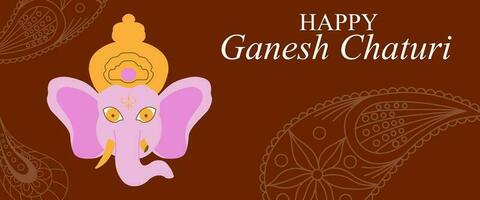 ganesh chaturthi för hälsning kort, affisch, baner, bakgrund för ganesh chaturthi festival av Indien vektor