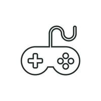 Joystick Zeichen Symbol im eben Stil. Gamepad Vektor Illustration auf Weiß isoliert Hintergrund. Spielen Konsole Regler Geschäft Konzept.