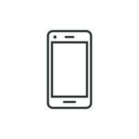 Telefon Gerät Zeichen Symbol im eben Stil. Smartphone Vektor Illustration auf Weiß isoliert Hintergrund. Telefon Geschäft Konzept.
