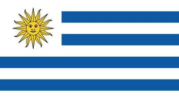 uruguay flagga ikon i platt stil. nationell tecken vektor illustration. klok företag begrepp.