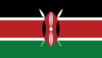 kenya flagga ikon i platt stil. nationell tecken vektor illustration på vit isolerat bakgrund. klok företag begrepp.