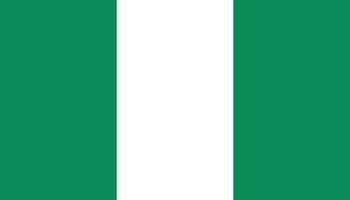 Nigeria Flagge Symbol im eben Stil. National Zeichen Vektor Illustration. politisch Geschäft Konzept.