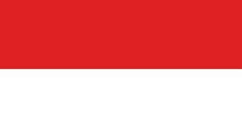 Indonesien Flagge Symbol im eben Stil. National Zeichen Vektor Illustration. politisch Geschäft Konzept.