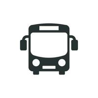 Schule Bus Symbol im eben Stil. Autobus Vektor Illustration auf Weiß isoliert Hintergrund. Trainer Transport Geschäft Konzept.
