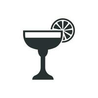 Alkohol Cocktail Symbol im eben Stil. trinken Glas Vektor Illustration auf Weiß isoliert Hintergrund. Martini Flüssigkeit Geschäft Konzept.