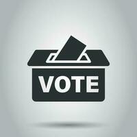 Wahl Wähler Box Symbol im eben Stil. Abstimmung Vorschlag Vektor Illustration auf Weiß Hintergrund. Wahl Abstimmung Geschäft Konzept.