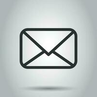 post kuvert ikon i platt stil. e-post meddelande vektor illustration på vit bakgrund. brevlåda e-post företag begrepp.