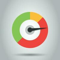 Meter Instrumententafel Symbol im eben Stil. Anerkennung Ergebnis Indikator Niveau Vektor Illustration auf Weiß Hintergrund. Messgeräte mit messen Rahmen Geschäft Konzept.