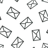 post kuvert ikon sömlös mönster bakgrund. e-post meddelande vektor illustration. brevlåda e-post symbol mönster.