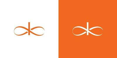 einzigartig und modern Brief k Initialen Unendlichkeit Logo Design vektor