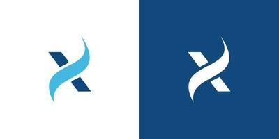 modern och unik logotypdesign med bokstaven x initialer vektor