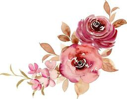 Burgund Rose Blume Strauß zum Hintergrund, Hochzeit, Stoff, Textil, Gruß, Karte, Hintergrund, Banner, Aufkleber, Dekoration usw. vektor