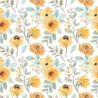 Gelb Rose Blume Aquarell nahtlos Muster zum Hintergrund, Stoff, Textil, Mode, Hintergrund, Hochzeit, Banner, Aufkleber, Dekoration usw. vektor