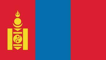 mongoliet flagga ikon i platt stil. nationell tecken vektor illustration. klok företag begrepp.