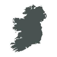 Irland Vektor Karte. schwarz Symbol auf Weiß Hintergrund.