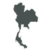 Thailand Vektor Karte. schwarz Symbol auf Weiß Hintergrund.