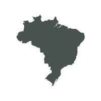 Brasilien vektor Karta. svart ikon på vit bakgrund.