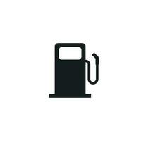bränsle gas station ikon. bil bensin pump platt illustration. vektor