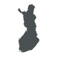 finland vektor Karta. svart ikon på vit bakgrund.