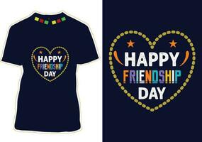 Freundschaft Tag T-Shirt Design vektor