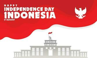 oberoende dag indonesien bakgrund mall vektor