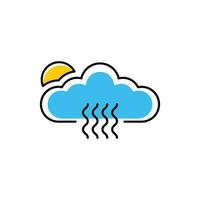 moln regn ikon vektor illustration design