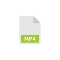 mp4 Datei Symbol isoliert auf Weiß Hintergrund vektor