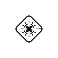 laser strålning varning varning symbol design vektor