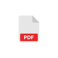 pdf fil ikon isolerat på vit bakgrund vektor