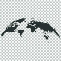 jord planet ikon i platt stil. 3d värld Karta vektor illustration på isolerat bakgrund. global kommunikation företag begrepp.