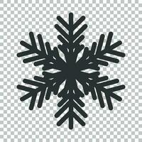 snöflinga ikon i platt stil. snö flaga vinter- vektor illustration på isolerat bakgrund. jul snöfall prydnad företag begrepp.