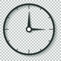 Uhr Countdown Symbol im eben Stil. Zeit Chronometer Vektor Illustration auf isoliert Hintergrund. Uhr Geschäft Konzept.