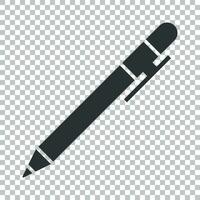 penna ikon i platt stil. stryknings vektor illustration på isolerat bakgrund. penna företag begrepp.