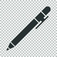 Stift Symbol im eben Stil. Textmarker Vektor Illustration auf isoliert Hintergrund. Stift Geschäft Konzept.