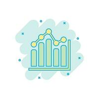 Karikatur farbig Geschäft Graph Symbol im Comic Stil. Diagramm Illustration Piktogramm. Diagramm Zeichen Spritzen Geschäft Konzept. vektor
