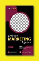 Überschrift Banner zum Sozial Medien Post Vorlage. Sozial Medien Post Design zum kreativ Marketing Agentur vektor