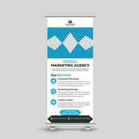 korporativ modern minimal Geschäft Marketing rollen oben Banner Design standee x Banner Vorlage kostenlos Vektor