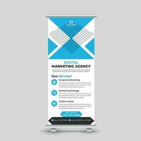korporativ modern Geschäft Marketing rollen oben Banner Design standee x Banner Vorlage kostenlos Vektor