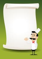 Chef Restaurant Poster Menü Hintergrund vektor