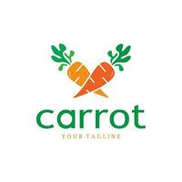 Karotte Illustration kreativ Design Karotte landwirtschaftlich Produkt Logo Symbol, Karotte wird bearbeitet, Bauern Markt, Vektor