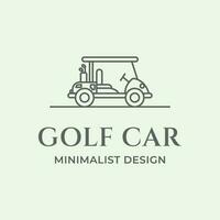 golf bil logotyp vektor design minimalistisk linje konst