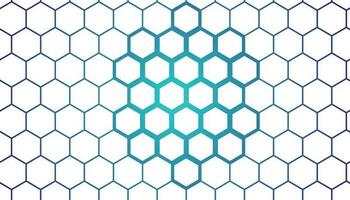abstrakt Hexagon Weiß Hintergrund, Blau Licht und Schatten. vektor